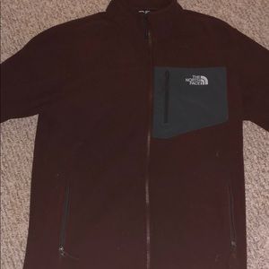 Maroon full zip North Face (Medium)